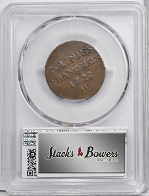 image for: 1722/1-H Sou, or 9 Deniers. La Rochelle Mint. Martin 2.13-C.3, W-11835. EF-45 (PCGS).