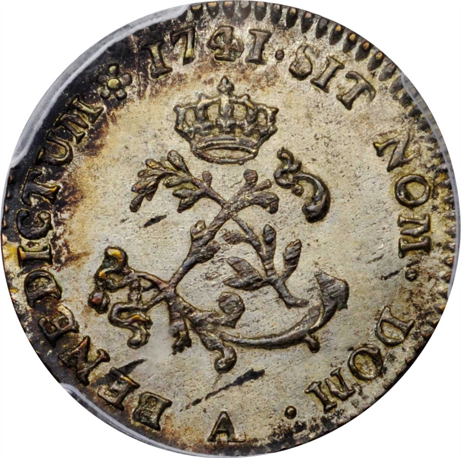image for: 1741-A Sou Marque. Paris Mint. Vlack-20a. Rarity-5. Second Semester. MS-63 (PCGS).