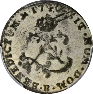 image for: 1740-B Sou Marque. Rouen Mint. Vlack-51. Rarity-3. MS-62 (PCGS).