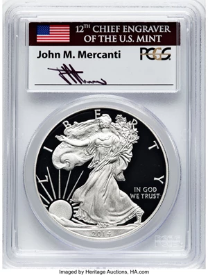 image for: 2014-W $1 Silver Eagle, Mercanti Signature PR70 Deep Cameo PCGS. ...