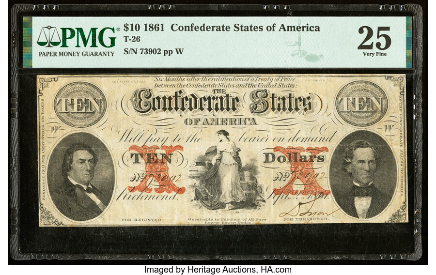 image for: T26 $10 1861 PF-20 Cr. 193 PMG Very Fine 25....