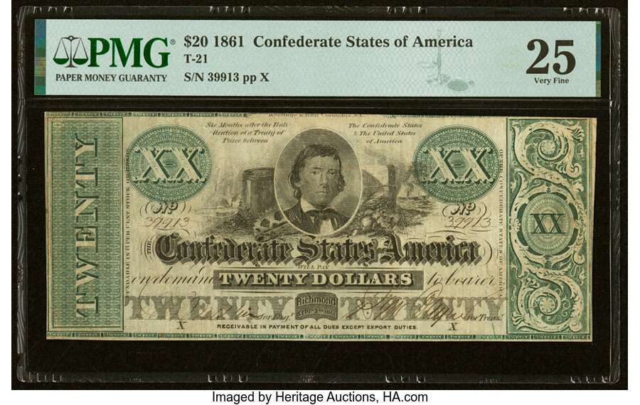 image for: T21 $20 1861 PF-5 Cr. 147 PMG Very Fine 25....