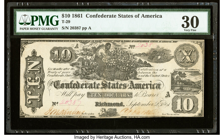 image for: T29 $10 1861 PF-1 Cr. 237 PMG Very Fine 30....