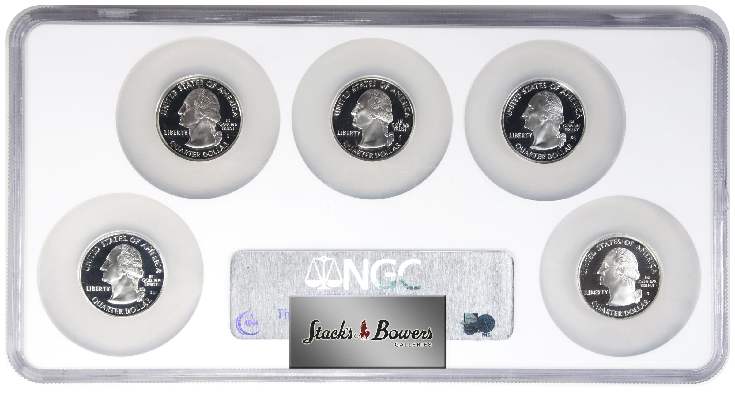 image for: Complete Set of 2005-S State Quarters. Silver. Proof-69 Ultra Cameo (NGC).