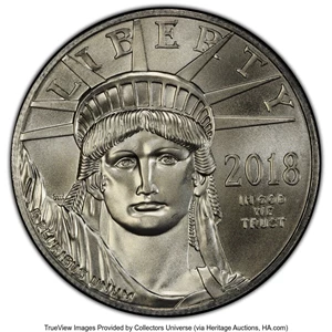 image for: 2018 $100 One-Ounce Platinum Eagle, Statue of Liberty, MS69 PCGS. ...