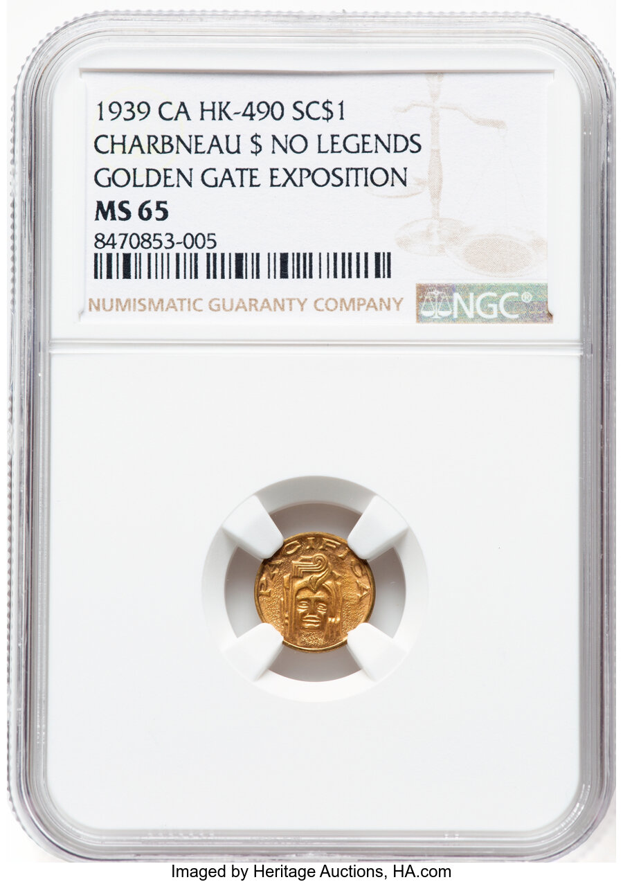 1939 SC$1 Golden Gate, Charbneau, Copper, HK-490 MS