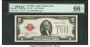 image for: Fr. 1501 $2 1928 Legal Tender Note. PMG Gem Uncirculated 66 EPQ....