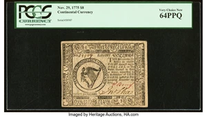 image for: Continental Currency November 29, 1775 $8 PCGS Very Choice New 64PPQ....