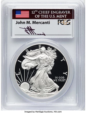 image for: 2014-W $1 Silver Eagle, Mercanti Signature PR70 Deep Cameo PCGS. ...