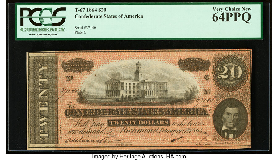 image for: T67 $20 1864 PF-15 Cr. 515 PCGS Very Choice New 64PPQ....