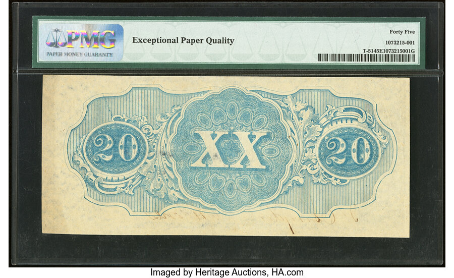 image for: T51 $20 1862 PMG Choice Extremely Fine 45 EPQ....