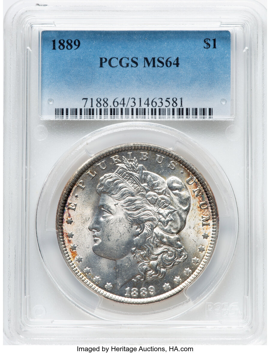 image for: 1889 $1 VAM-68 MS64 PCGS.  Mintage 21,726,811....