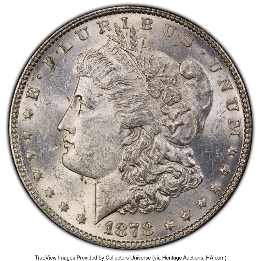 1878 7TF Morgan Dollar Reverse of 1878, Doubled Date VAM 170