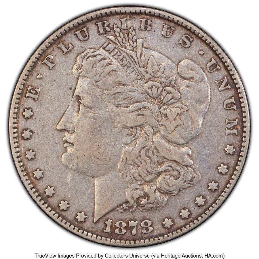 image for: 1878 8TF $1 Open Nostril, VAM-14.5, VF20 PCGS. A Hot 50 Variety. PCGS Population: (3/97 and 0/0+)....