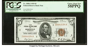 image for: Fr. 1850-I $5 1929 Federal Reserve Bank Note. PCGS Choice About New 58PPQ....