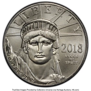 image for: 2018 $100 One-Ounce Platinum Eagle, Statue of Liberty, MS69 PCGS. ...