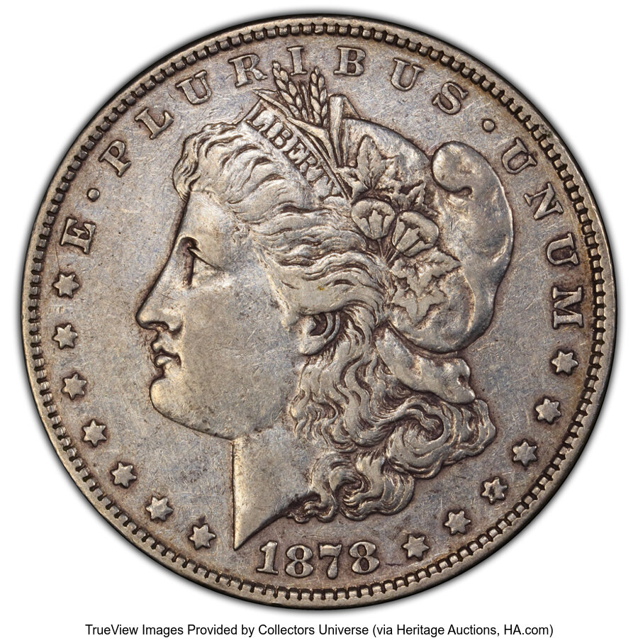 image for: 1878 8TF $1 Eye Chip, VAM-14.14, XF40 PCGS. PCGS Population: (5/22 and 0/0+).  ...