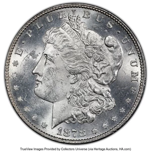 image for: 1878 8TF $1 Chip in Ear, VAM-14, MS63 PCGS. PCGS Population: (19/6)....