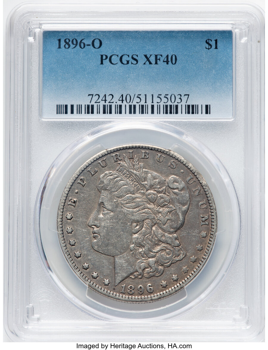 image for: 1896-O $1 VAM-24 XF40 PCGS.  Mintage 4,900,000....