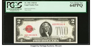 image for: Fr. 1501 $2 1928 Legal Tender Note. PCGS Very Choice New 64PPQ....