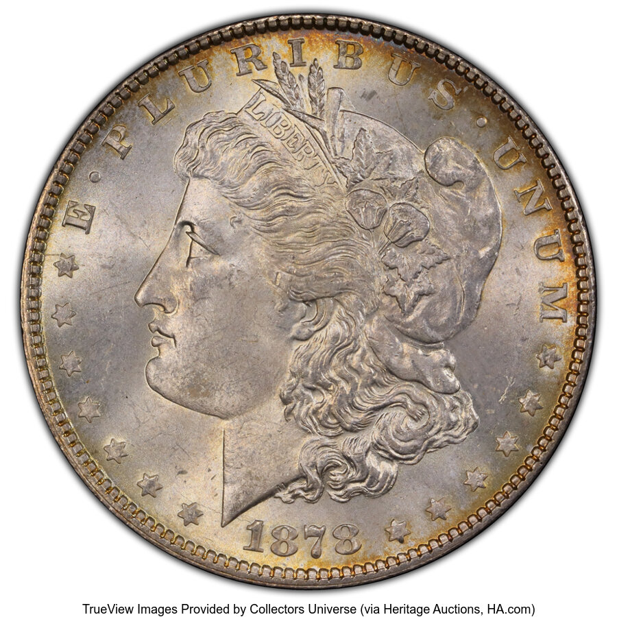 image for: 1878 7TF $1 Reverse of 1878, Doubled P, VAM-116, MS64 PCGS. A Hit List 40 Variety. PCGS Population: (5/0 and 0/0+)....