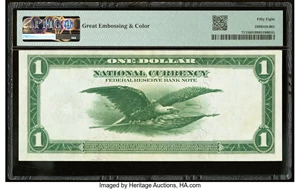 image for: Fr. 711 $1 1918 Federal Reserve Bank Note PMG Choice About Unc 58....