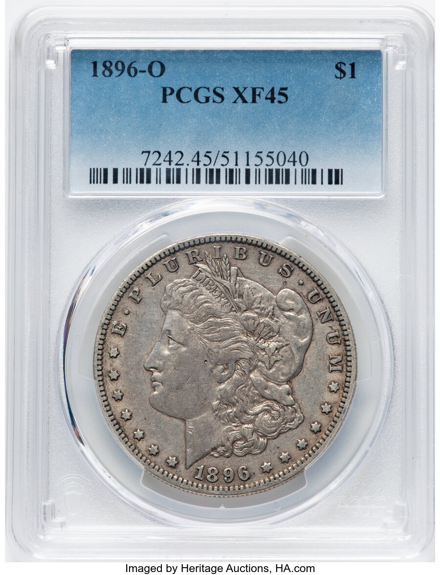 image for: 1896-O $1 VAM-19 XF45 PCGS. A Hit List 40 Variety. Mintage 4,900,000....