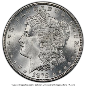 image for: 1878 7TF $1 Reverse of 1878, Type One Obverse, VAM-100, MS66 PCGS. A Top 100 Variety. This Morgan VAM-100 die variety featu...