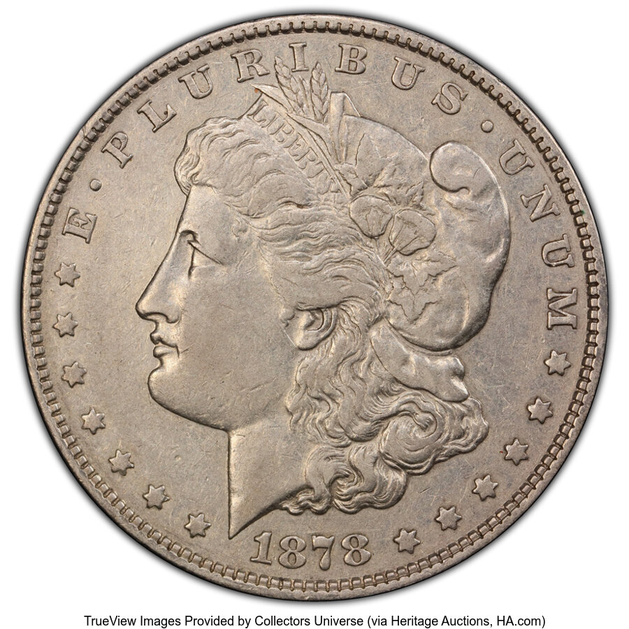 image for: 1878 8TF $1 Tripled Eyelid, VAM-14.9, XF40 PCGS. PCGS Population: (7/21 and 0/0+).  ...