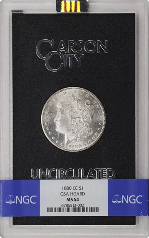 image for: 1880-CC GSA Morgan Silver Dollar. MS-64 (NGC).