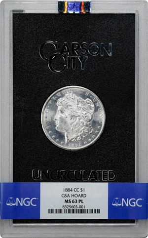 image for: 1884-CC GSA Morgan Silver Dollar. MS-63 PL (NGC).