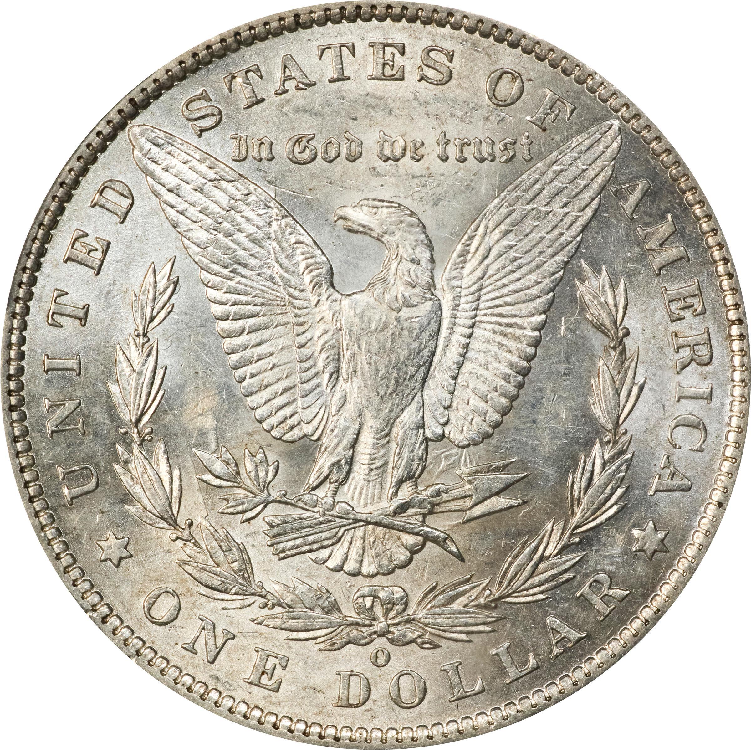 1886-O $1  Clashed Reverse BER, VAM-1A1 AU55 thumbnail 2