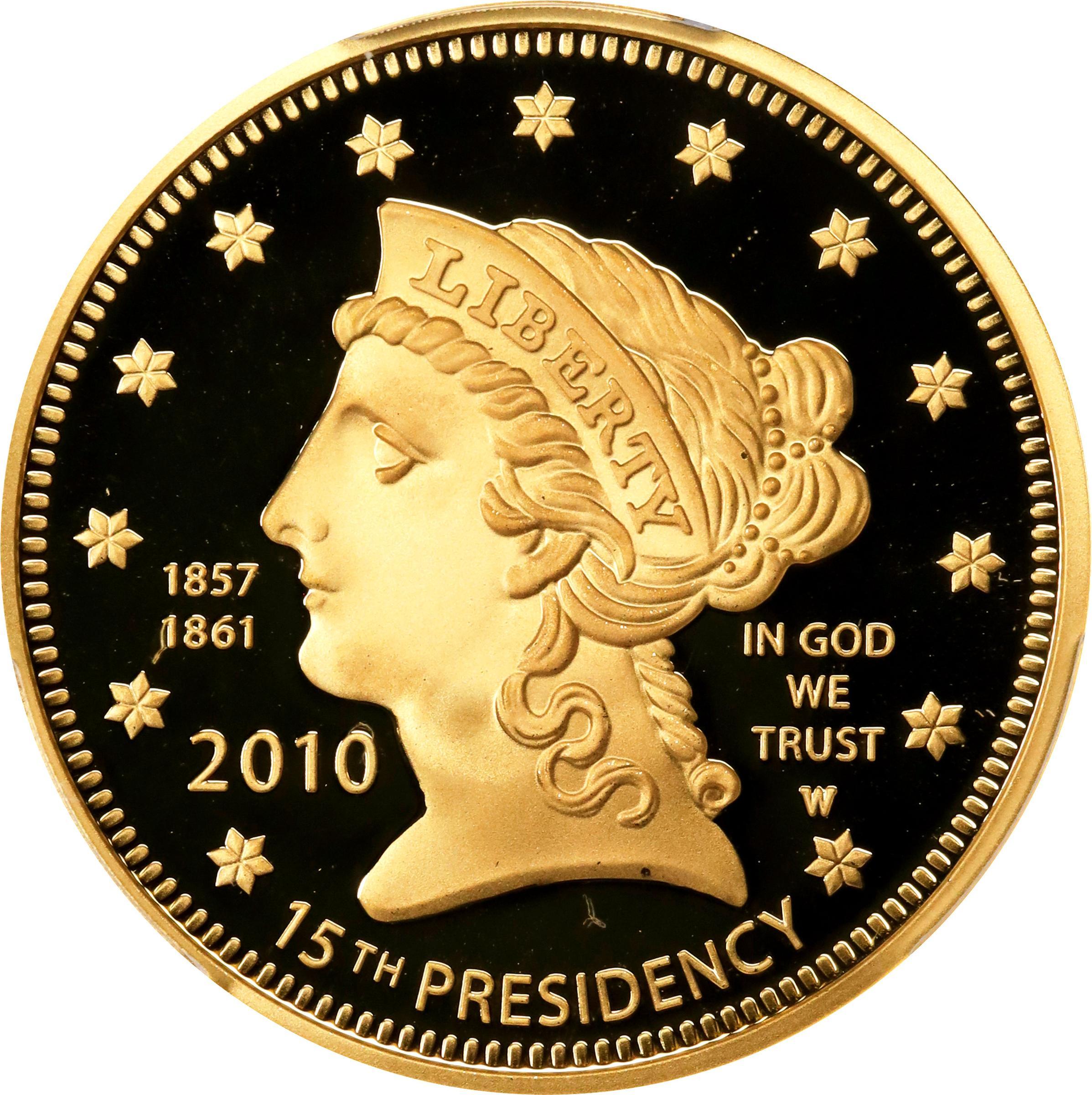 image for: 2010-W First Spouse Gold Bullion Coin. Buchanan's Liberty. Proof-70 Deep Cameo (PCGS).