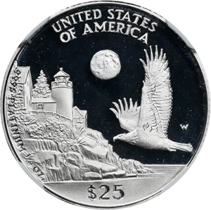 image for: 1998-W Quarter-Ounce Platinum Eagle. Proof-70 Ultra Cameo (NGC). Mike Castle Signature.