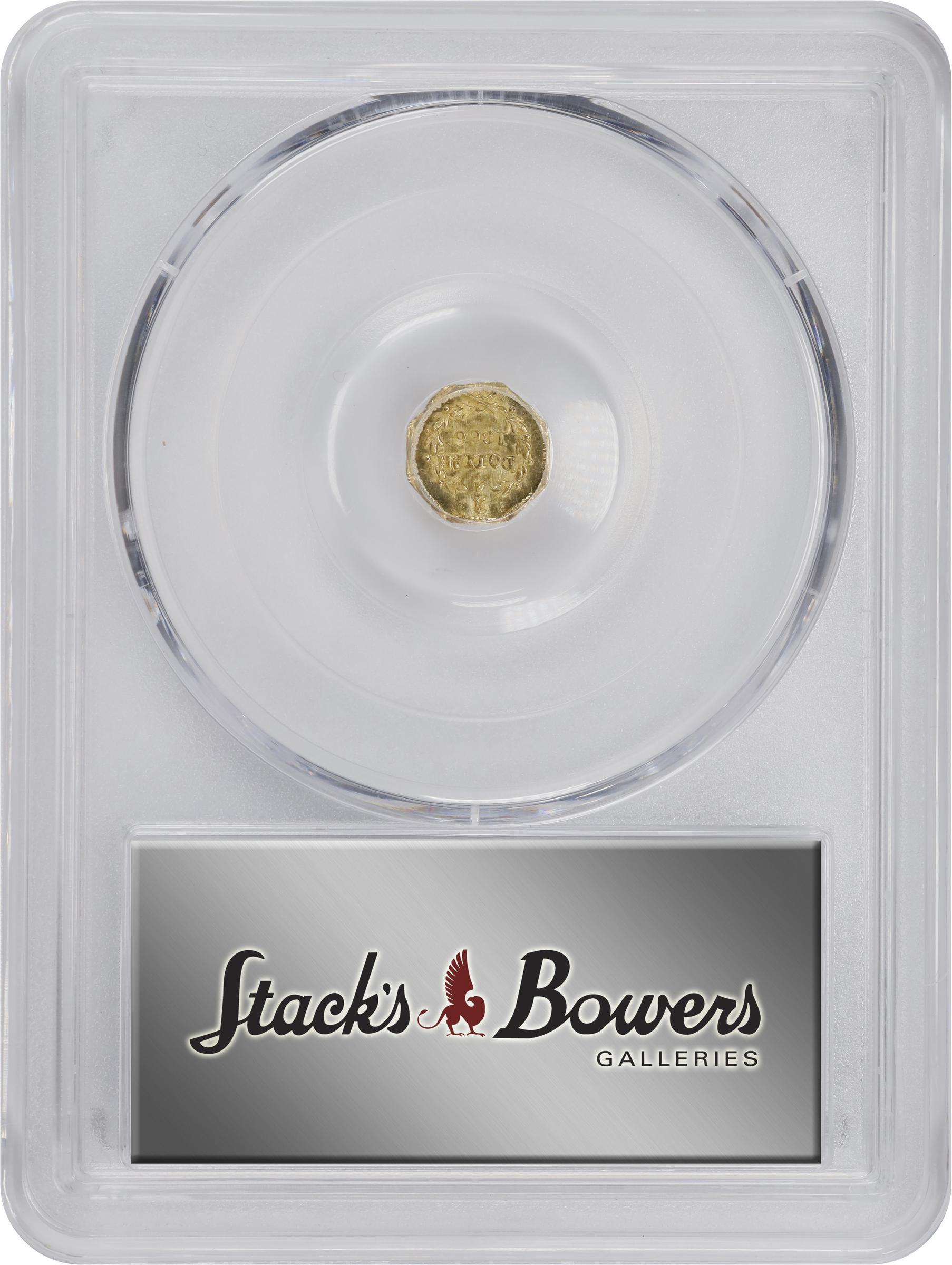 image for: 1866 Octagonal 25 Cents. BG-708. Rarity-4+. Liberty Head. MS-65 (PCGS).