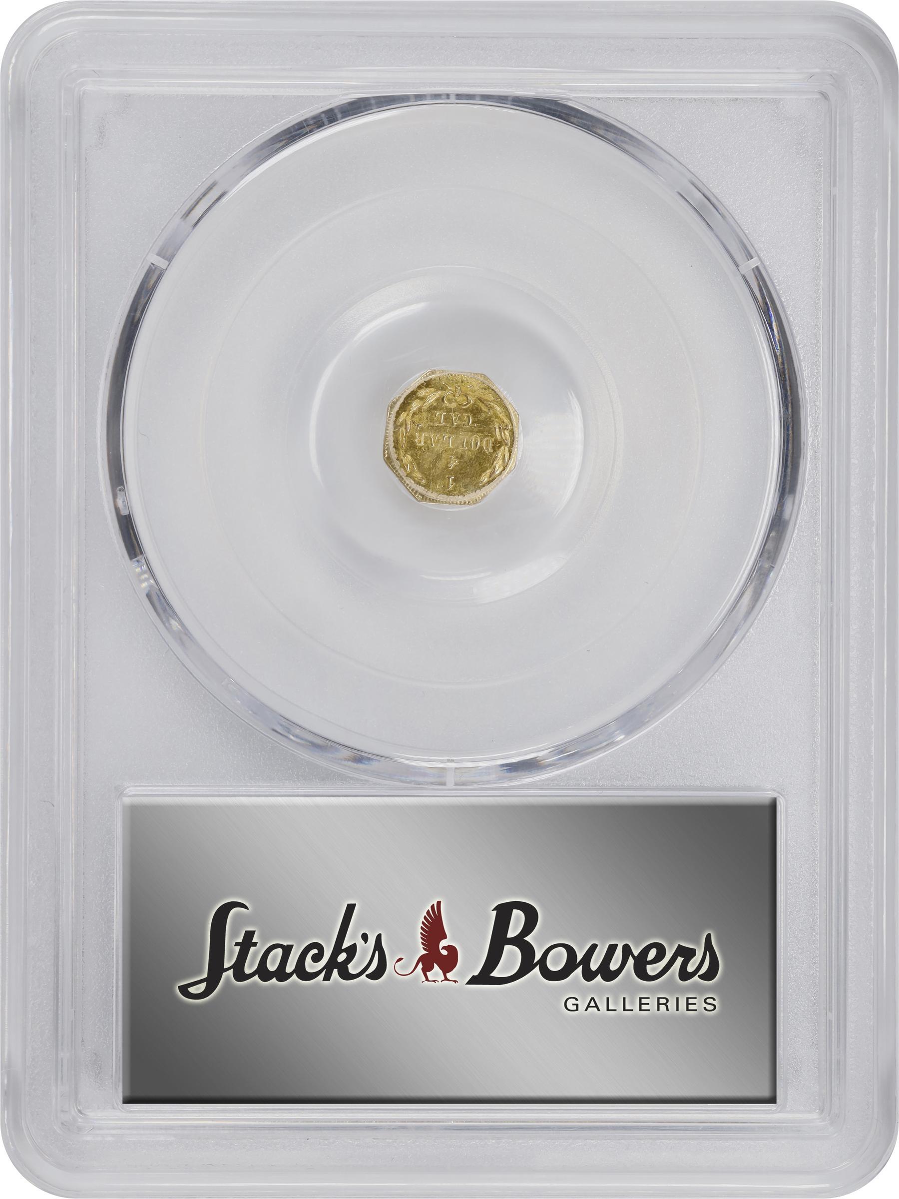 image for: 1873 Octagonal 25 Cents. BG-727. Rarity-4+. Liberty Head. MS-64 (PCGS).