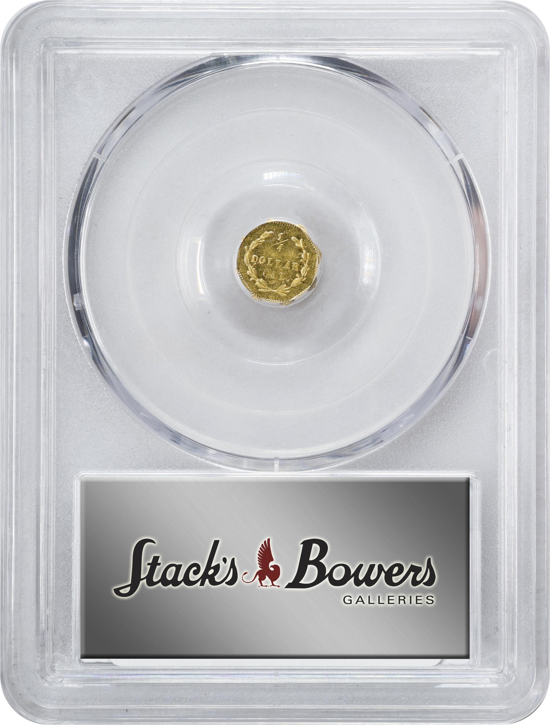 image for: 1870 Octagonal 25 Cents. BG-757. Rarity-6. Liberty Head. MS-63 (PCGS).