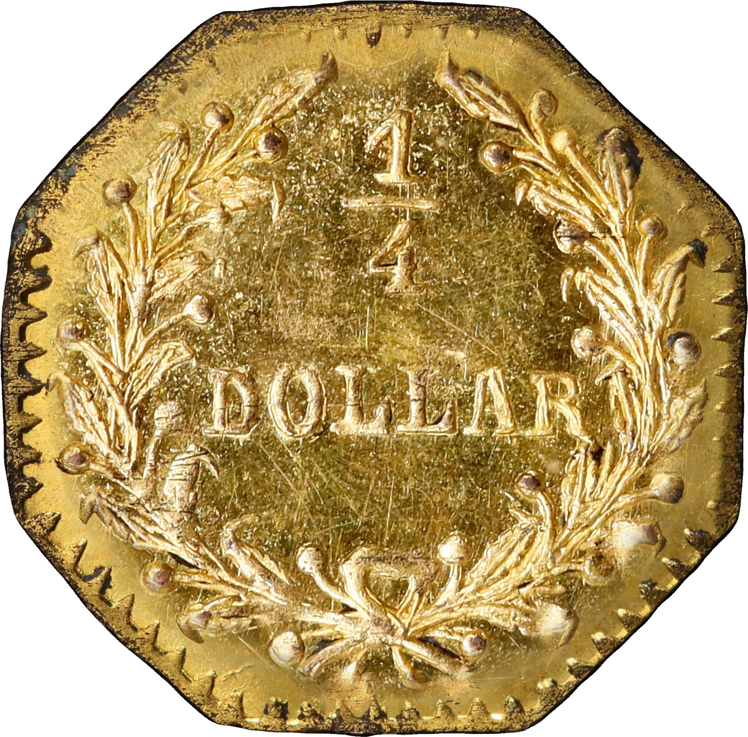 image for: 1876 Octagonal 25 Cents. BG-799C. Rarity-4+. Indian Head. MS-65 (PCGS).