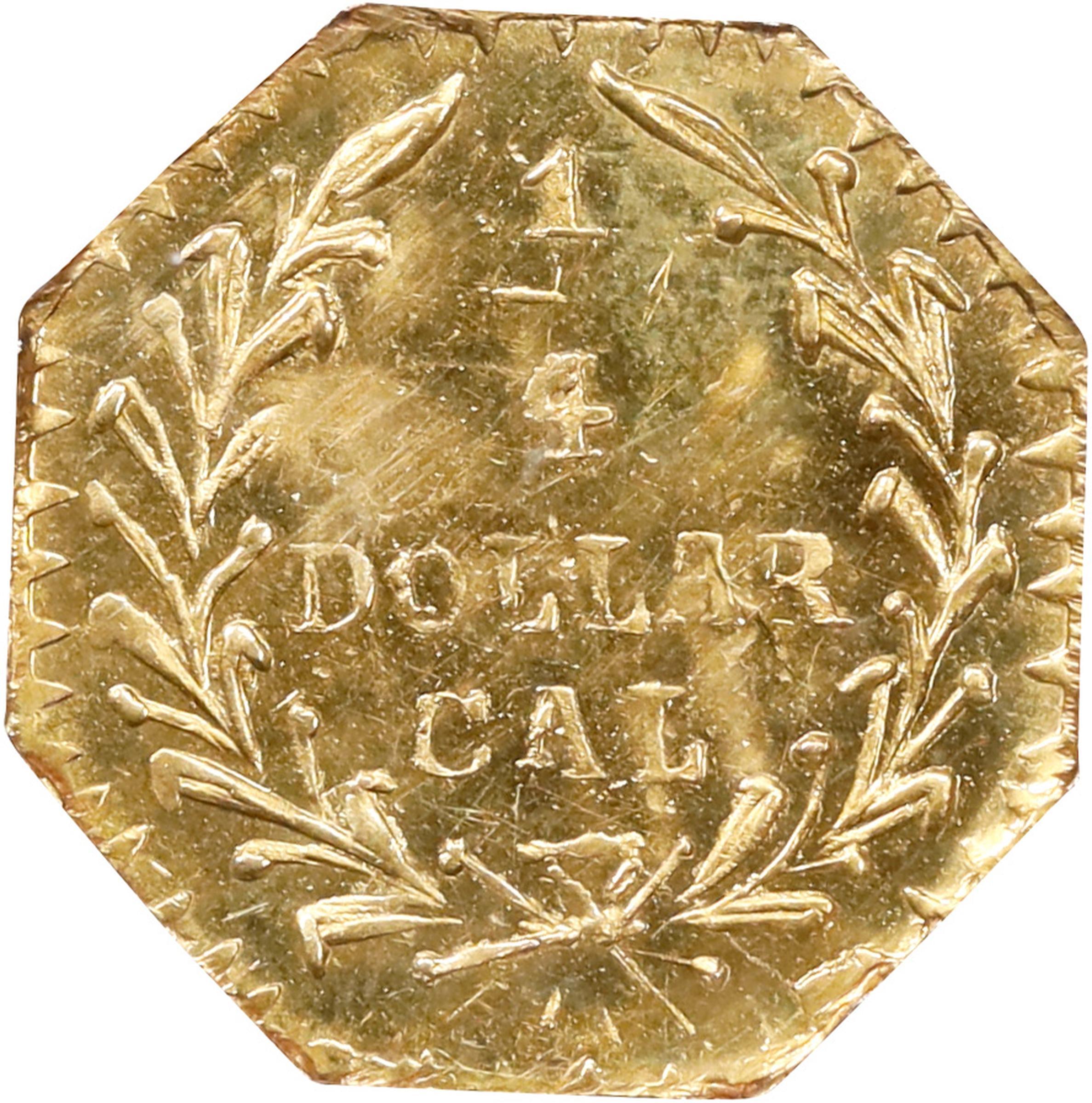 image for: 1880 Octagonal 25 Cents. BG-799Y. Rarity-4+. Indian Head. MS-64 (PCGS).