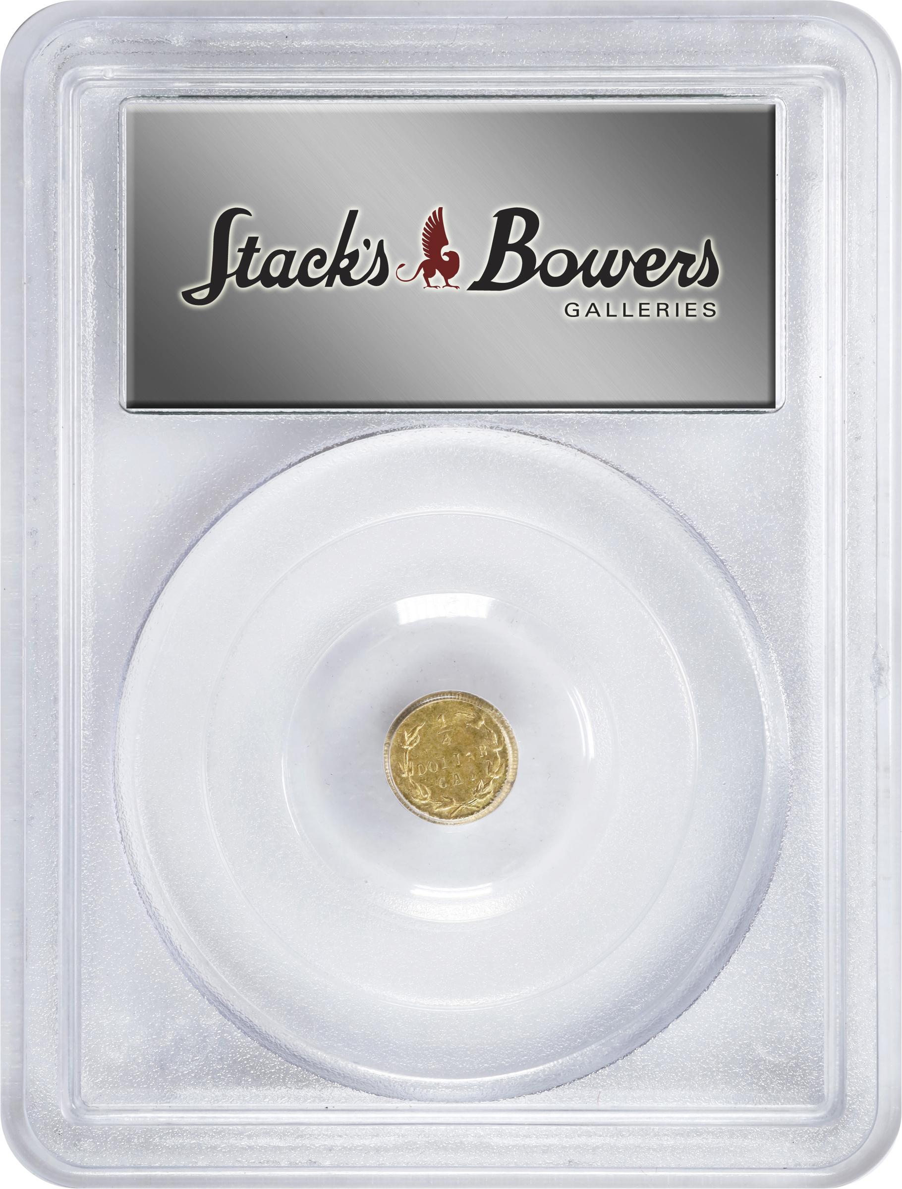 image for: 1875 Round 25 Cents. BG-846. Rarity-6. Liberty Head. AU-58 (PCGS). OGH.