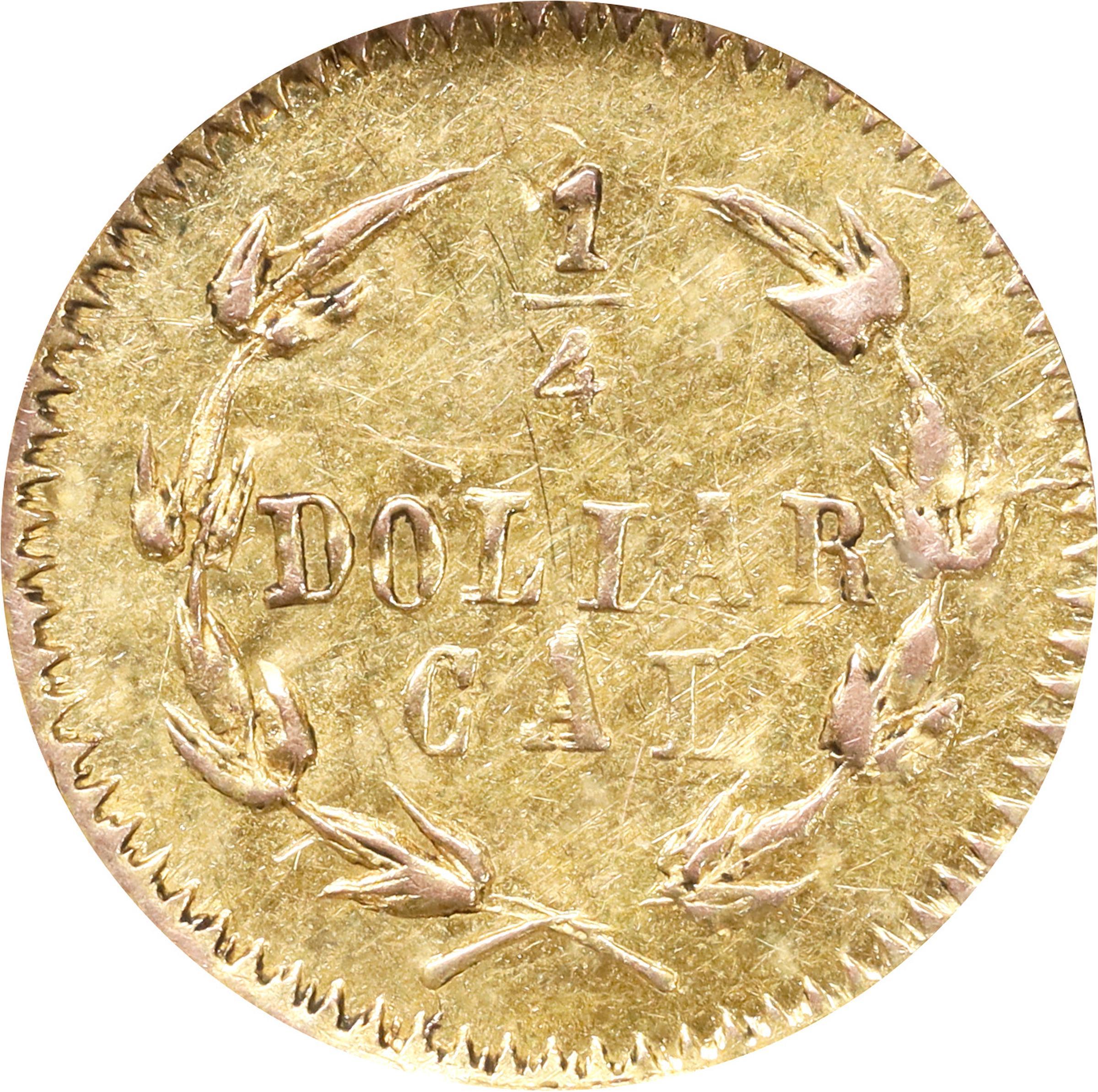 image for: 1875 Round 25 Cents. BG-847. Rarity-4. Indian Head. MS-62 (PCGS).