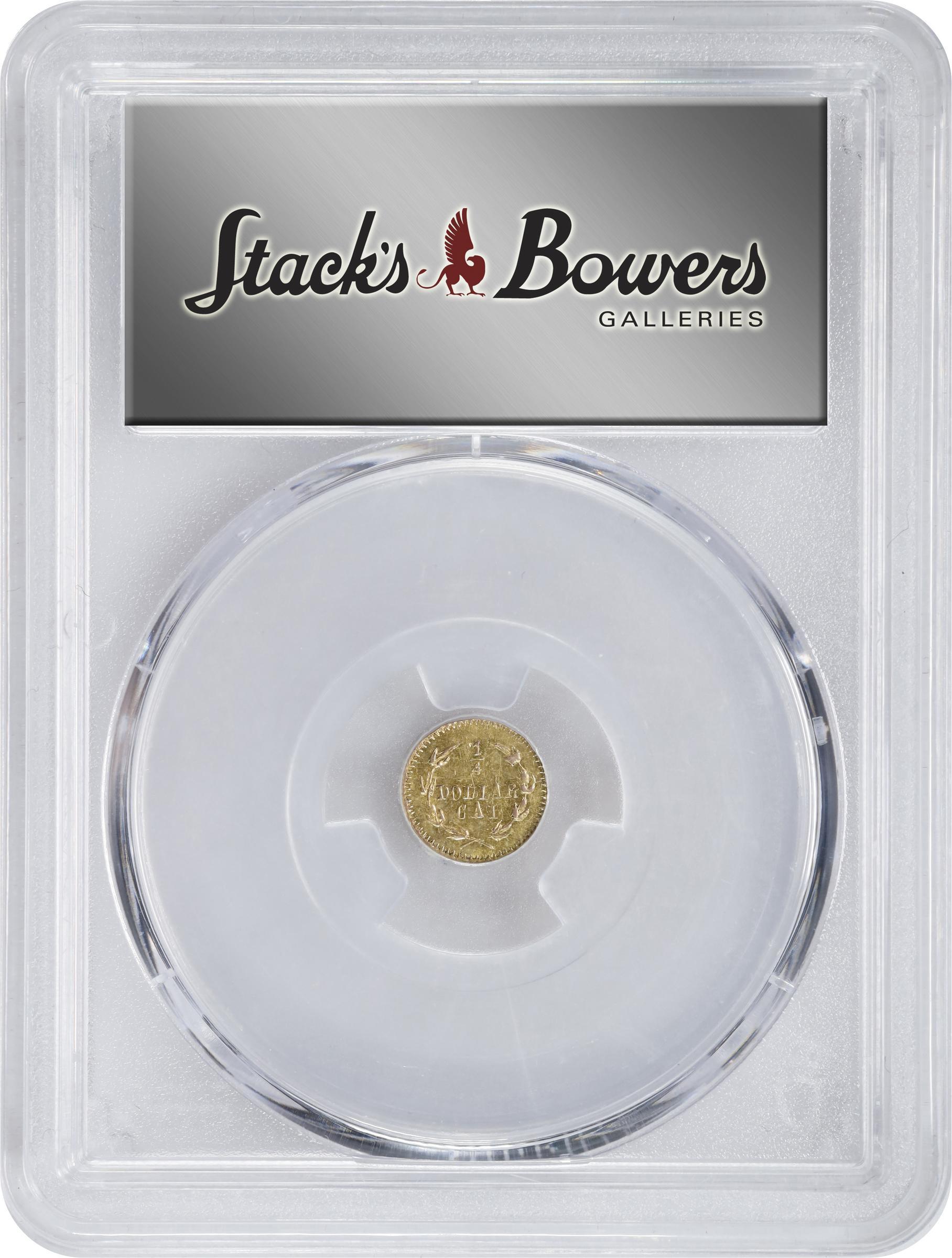 image for: 1875 Round 25 Cents. BG-847. Rarity-4. Indian Head. MS-62 (PCGS).