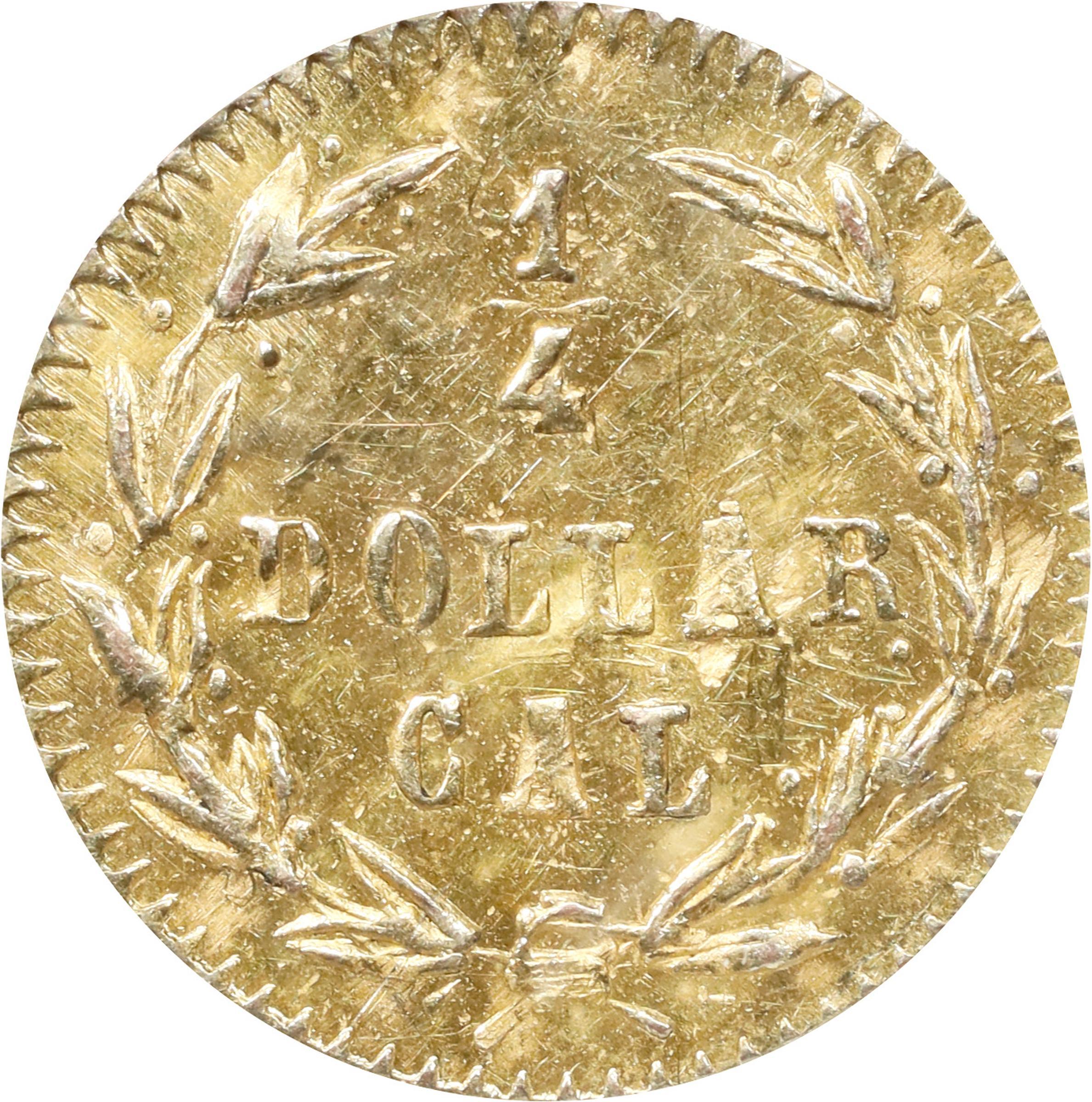 image for: 1876 Round 25 Cents. BG-852. Rarity-5+. Indian Head. Unc Details--Scratch (PCGS).