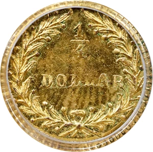 image for: 1852 Round 25 Cents. BG-891. Rarity-5-. Indian Head. MS-63 (PCGS).