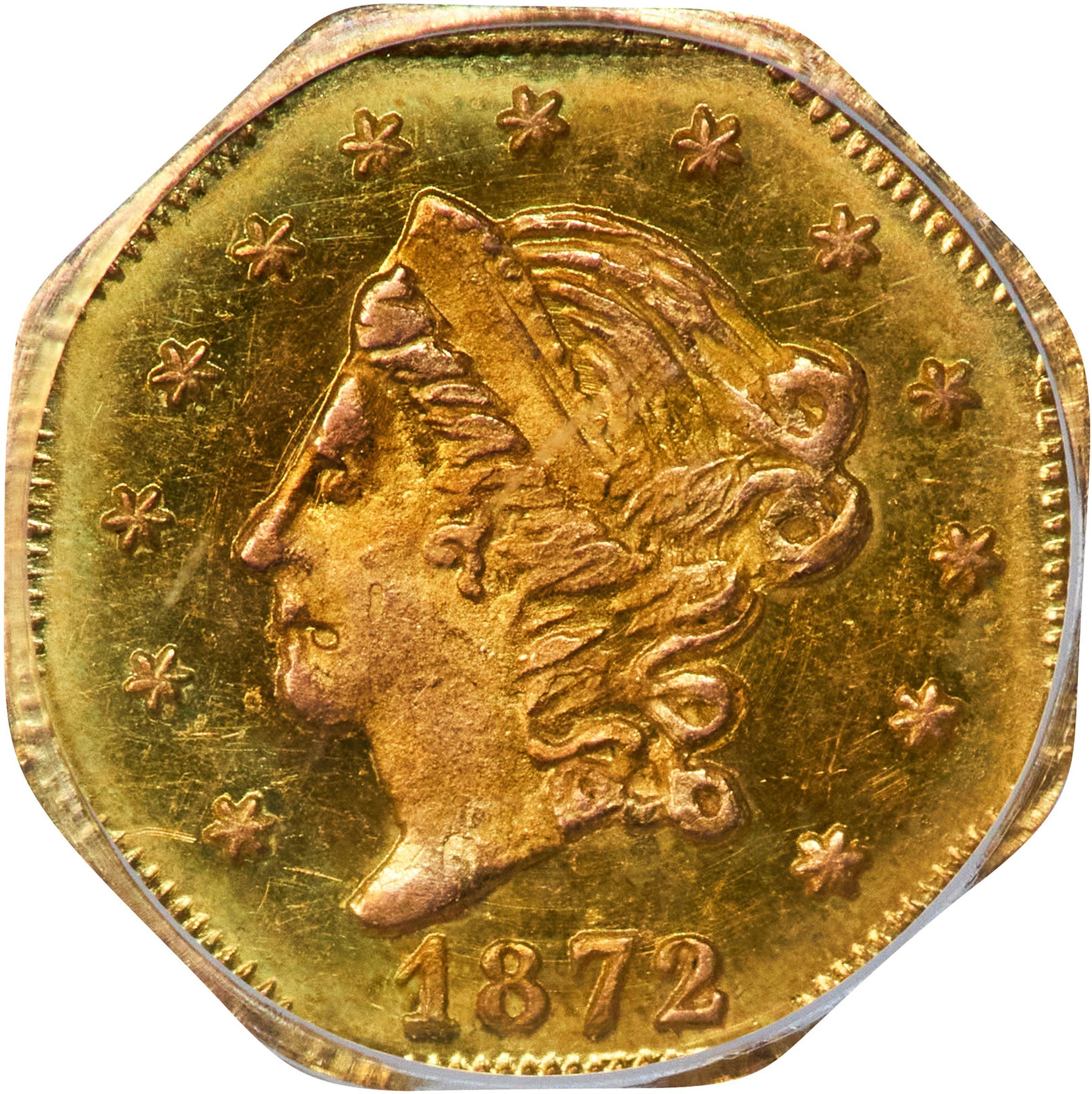 image for: 1872 Octagonal 50 Cents. BG-913. Rarity-4. Liberty Head. MS-63 (PCGS).