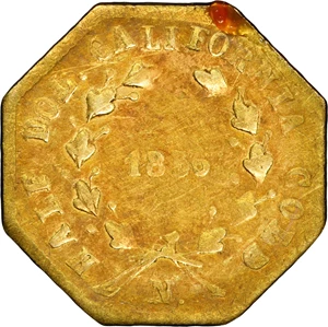 image for: 1856-G-N Octagonal 50 Cents. BG-916. Rarity-6. Liberty Head. VF-20 (PCGS).
