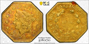 image for: 1856-G-N Octagonal 50 Cents. BG-916. Rarity-6. Liberty Head. VF-20 (PCGS).