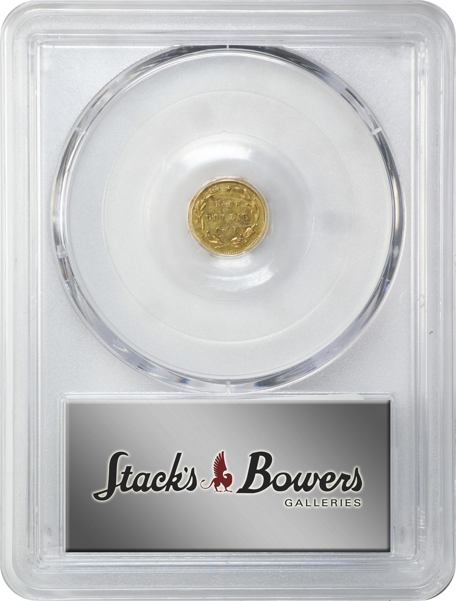 image for: 1871 Octagonal 50 Cents. BG-923. Rarity-5. Liberty Head. MS-61 (PCGS).