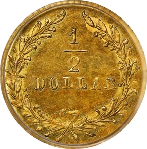 image for: 1880/70 Round 50 Cents. BG-1067. Rarity-4-. Indian Head. MS-62 (PCGS).