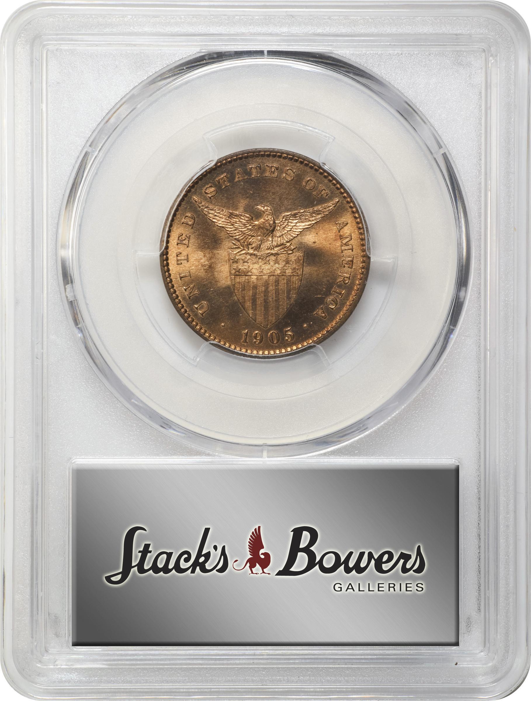 image for: 1905 Philippines One Centavo. MS-66 RD (PCGS).